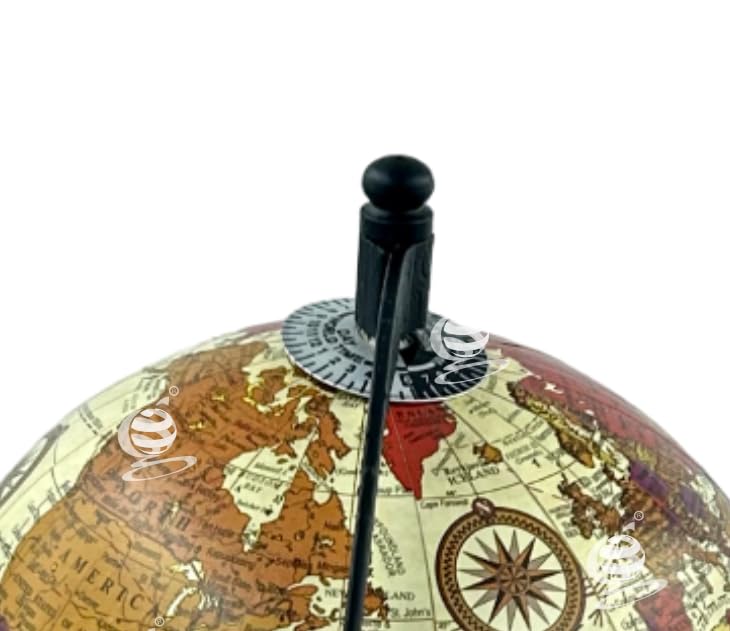 Globeskart POLITICAL GLOBE (5 inches), UNBREAKABLE METAL ARC AND BASE (Cream Multicolour Purple) 1