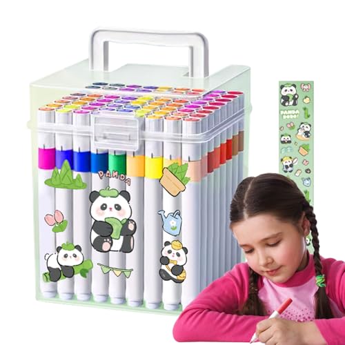 Feutres de coloriage à pointe large avec un lot de stylos colorés anti-tâches pour l'école
