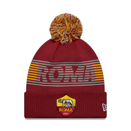 Bonnet AS Roma sport rouge bonnet de foot à pompon pour homme femme