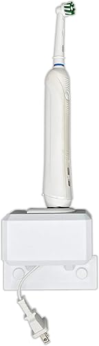 BrushHub Soporte eléctrico para cepillo de dientes  Soporte de pared  Compatible con Oral-B con capacidad para 1 cargador, placa de montaje en pared