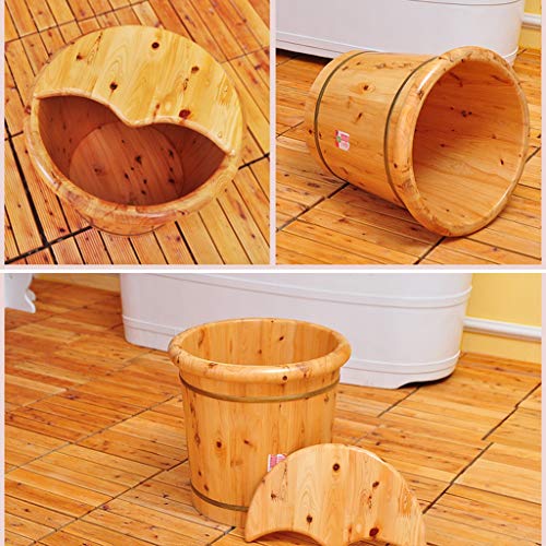 Spa de pies de madera de cedro con tapa y masaje miniatura 4