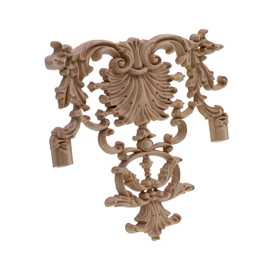 Décalcomanie coin applique bois sculpté rose rétro pour mur