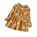 Produktbild Kobay Kinder Baby Mädchen Langarm Löwenzahn Gedruckt Party Prinzessin Kleider(3-4T,Gelb)