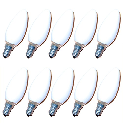 10 x Glühbirne Kerze 40W E14 OPAL soft weiß matt Glühlampe Glühbirnen Glühlampen