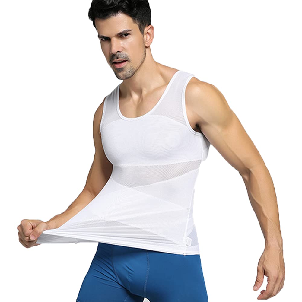 Shapewear Camiseta Reductora Compresión Fajas Moldeadora Reductores Camisas Hombres Adelgazantes Chaleco Deportivo de Pecho Abdomen