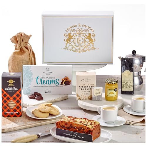 Edmond & Charles Gourmet Gift Hamper, Includes Tea, Swiss Chocola...