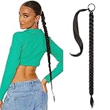▶▶Einfach zu Verwenden - Das wrap around pferdeschwanz extensions ist bequemer und einfacher zu tragen. 1.Binden Sie Ihr Haar zu einem Pferdeschwanz. Binde dann den geflochtenen Pferdeschwanz um dein Pony. 2.Separate kürzeres synthetisches Haar Stück von längeren. Teilen Sie Ihr Haar in drei Abschnitte und flechten Sie es mit dem synthetischen Haar. 3.Secure Zopf mit elastischem Haargummi wickeln Sie das Haarteil um. 4.Sichern Sie es mit Bobby Pins.
