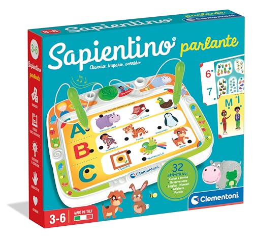 Immagine prodotto: Clementoni Sapientino - Parlante, Gioco Educativo con Penne Parlanti Bambini 3-6 Anni, con 16 Schede e più di 32 attività su Temi della Scuola dell'Infanzia, Made in Italy, Lingua Italiana, 16472