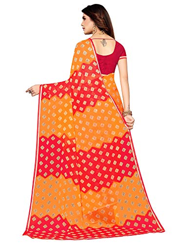 Image of AKHILAM Women's Chiffon Saree With Blouse Piece(AJLI2101-parent)