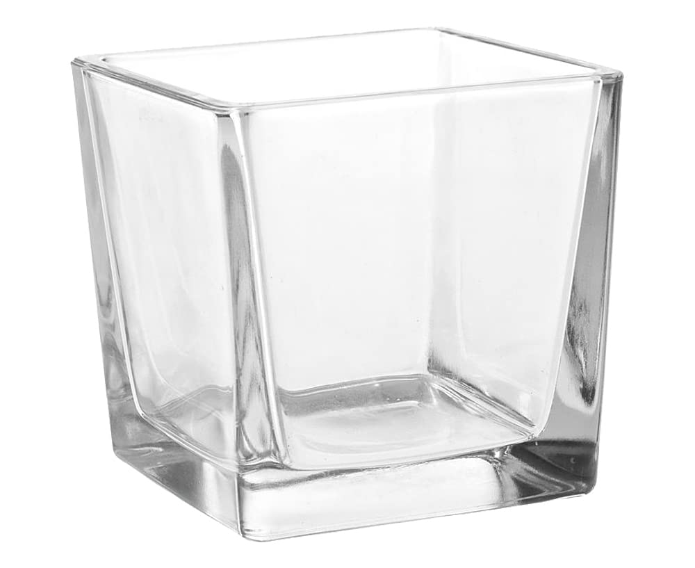 matches21 HOME & HOBBY Macetero de cristal transparente, 8 x 8 x 8 cm, interior, 1 pieza
