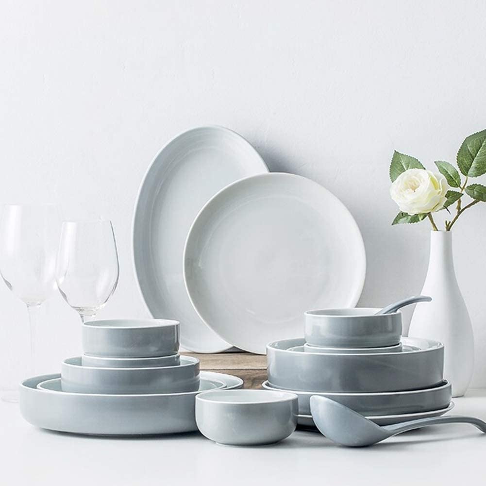Set di Stoviglie in Ceramica da 36 Pezzi per 8 Persone Ideale per La Decorazione della Casa E Le Forniture per La Ristorazione Piatti Moderni