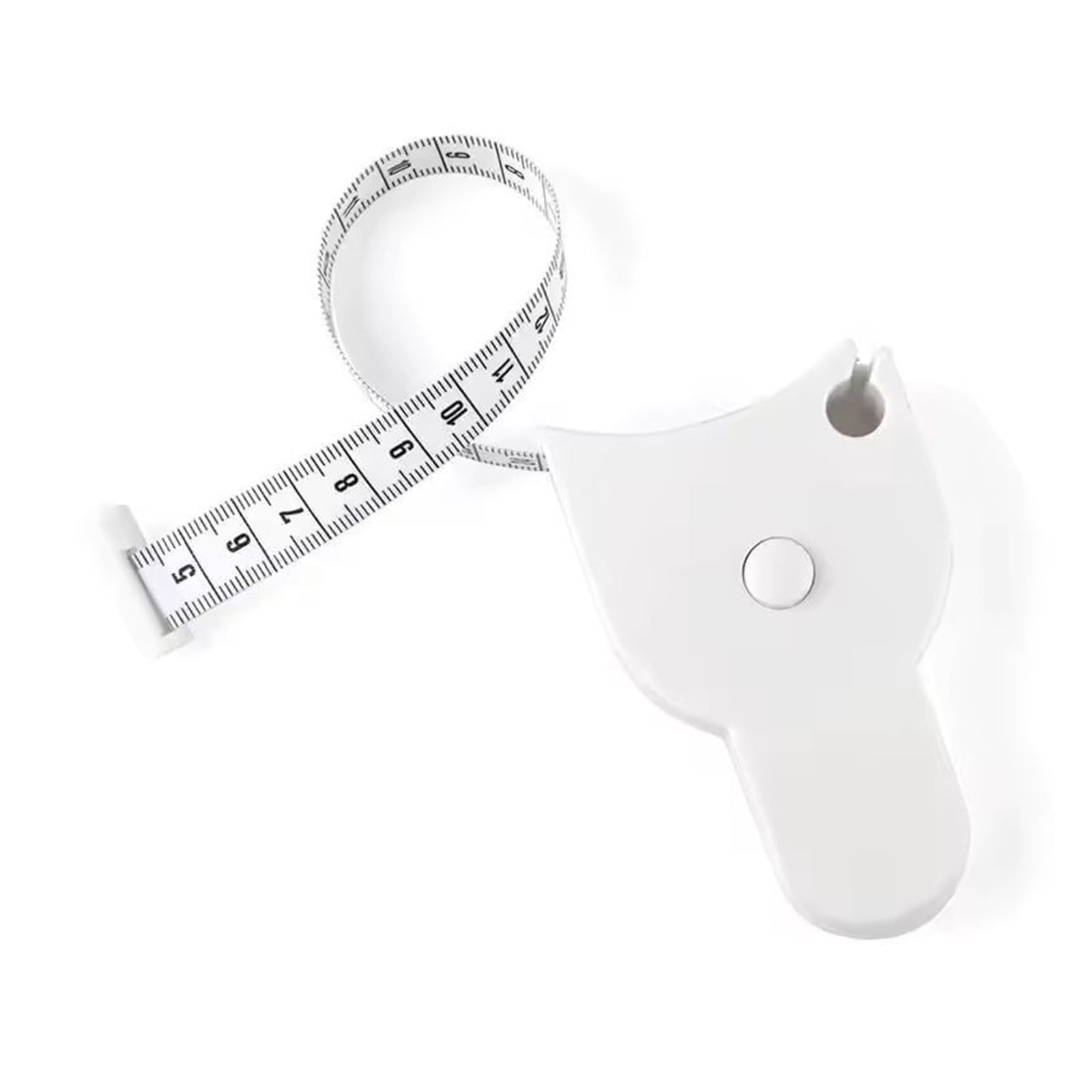 Cinta corporal retráctil automática de 150 cm (blanco)