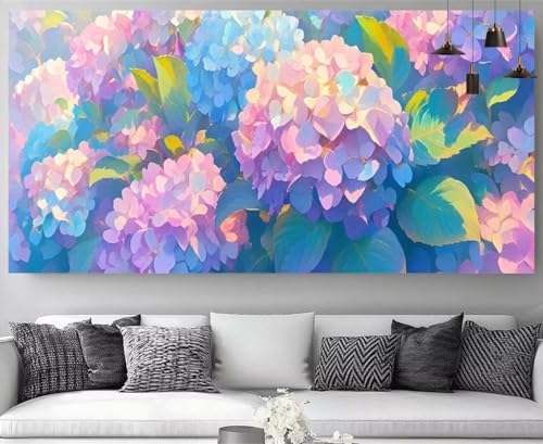 Diamond Painting Nordiques Fleurs Kit Complet 5D Broderie Cristal Tableau M-Y326 30x60cm