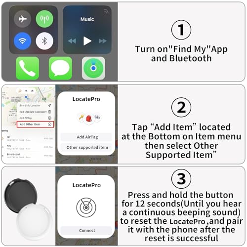 2 Pack Gps Tracker For Vehicles Work With Find My (Ios Only)Real Time Mini Car Air Tracker Tag Global Car Hidden Locator Tracking Device Item Finder No Monthly Fee Or Subscription No Sim Card Required - 8