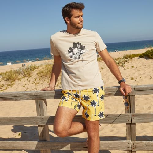 Image of maamgic Mens Slim Fit Swim Shorts Swim Trunks 7 inch Quick Dry Mens Bathing Suits with Mesh Lining