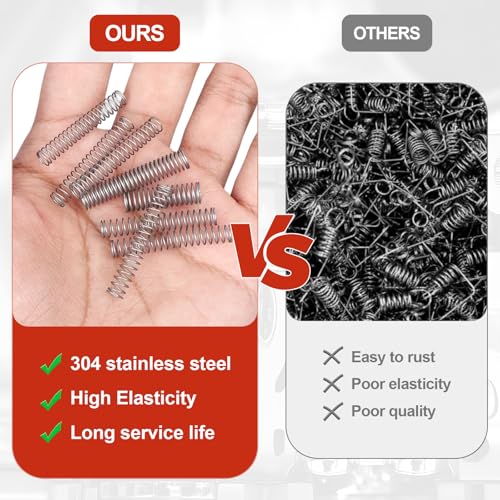 300 Stück Druckfedern Sortiment Kit,304 Edelstahl Kleine Federn Set,23 Verschiedene Größen Mit Aufbewahrungsbox,10-30 mm Länge für DIY Home Reparaturprojekte,Werkzeuggeräte,Auto Reparatur