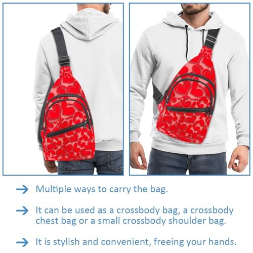 Mochila cruzada en el pecho unisex ajustable con estampado Multicolor 5 2