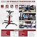 Transmission Jack with 1 Stage Hydraulic Ram, 1322 LBS Hydraulic Telescoping Transmission Jack with Foot Pedal & 360° Swivel Wheels, Heavy-Duty Garage/Workshop Jacks for Car/Truck Repairs, Red