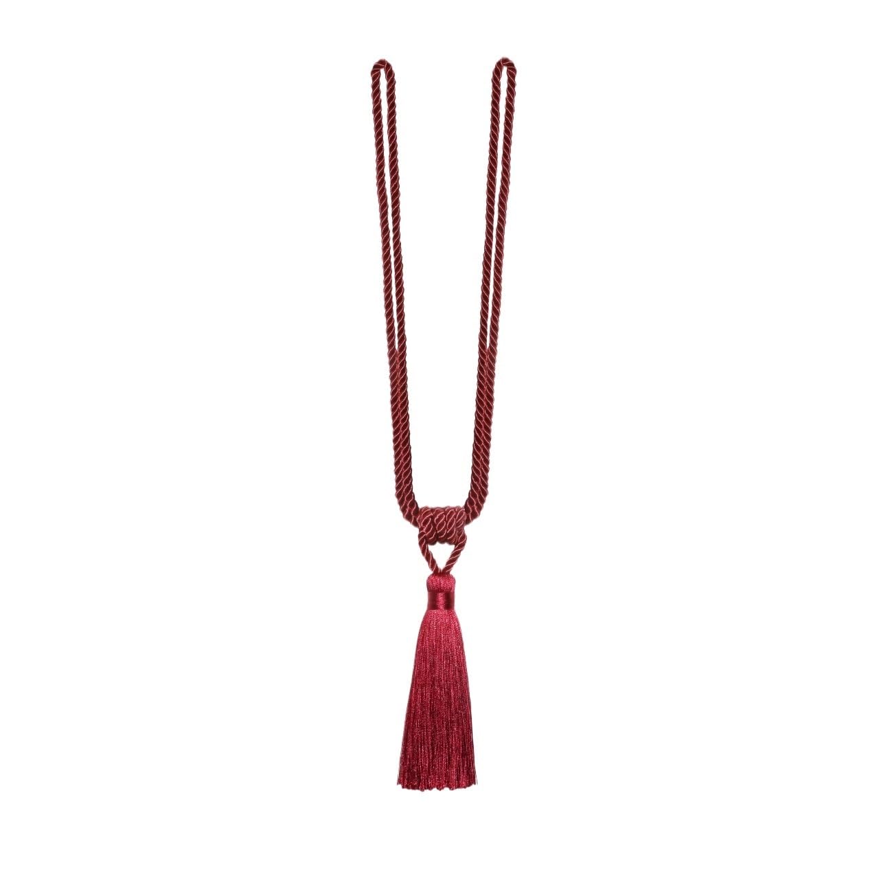 Tassel Curtain Tiebacks， 2 Pcs Multicolor Tassel Curtain Tieback Holder Buckle Rope(Red)