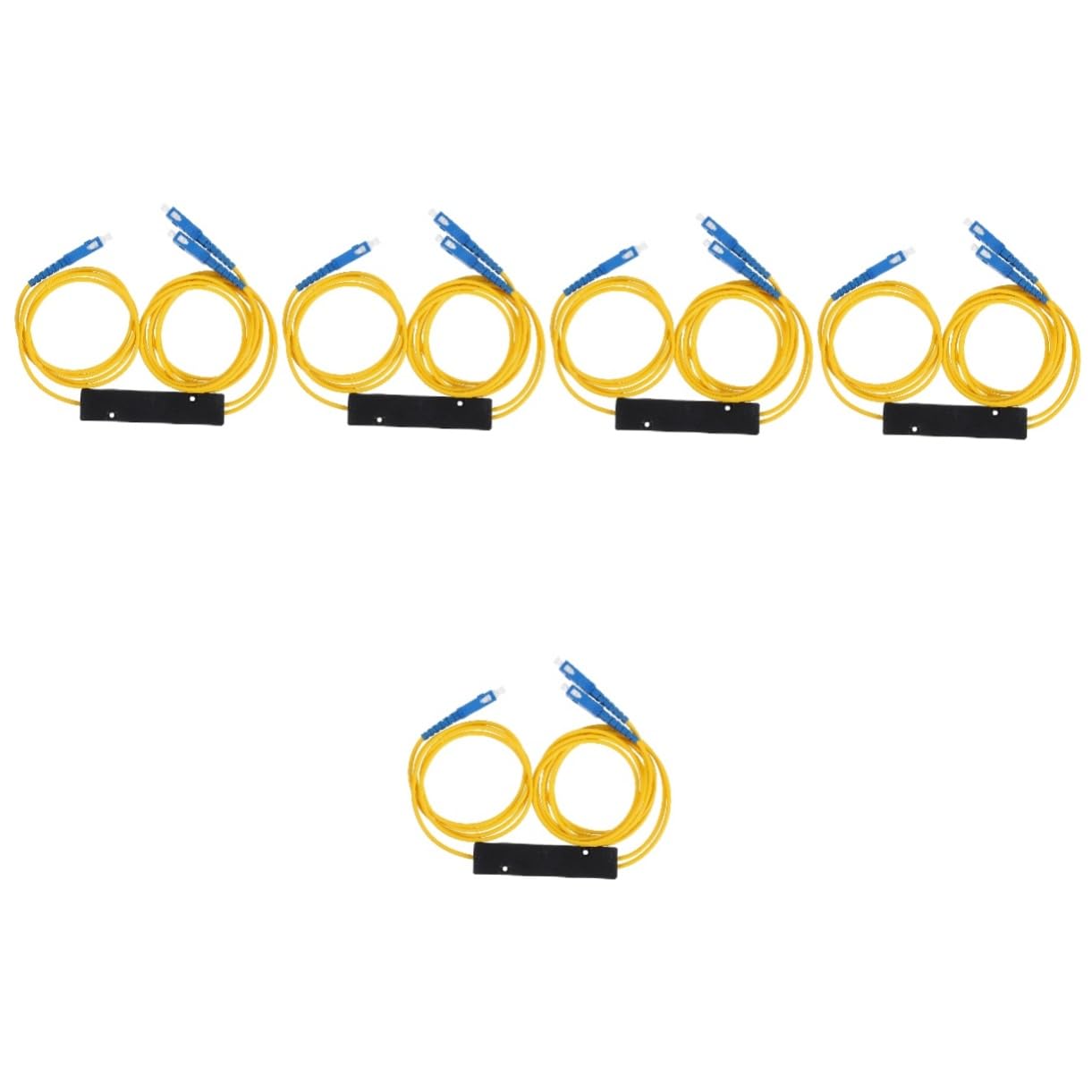 Angoily 5pezzi Splitter Ottico Fuso Professionale Per Cavi Fibra Ottica Compatibile Con Home Theater e Amplificatori Design Flessibile e Duraturo Diverse Lunghezze Per Ogni Necessità