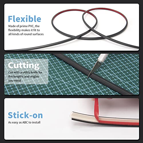 Image of Art3d 20 ft Outside Corner Trim, Peel and Stick for Wall Tile Edge, Black | Flexible, Durable, Waterproof, Strong Adhesive, High Viscosity, Easy to Clean, Ideal for Tiles Edges, Furniture Decoration