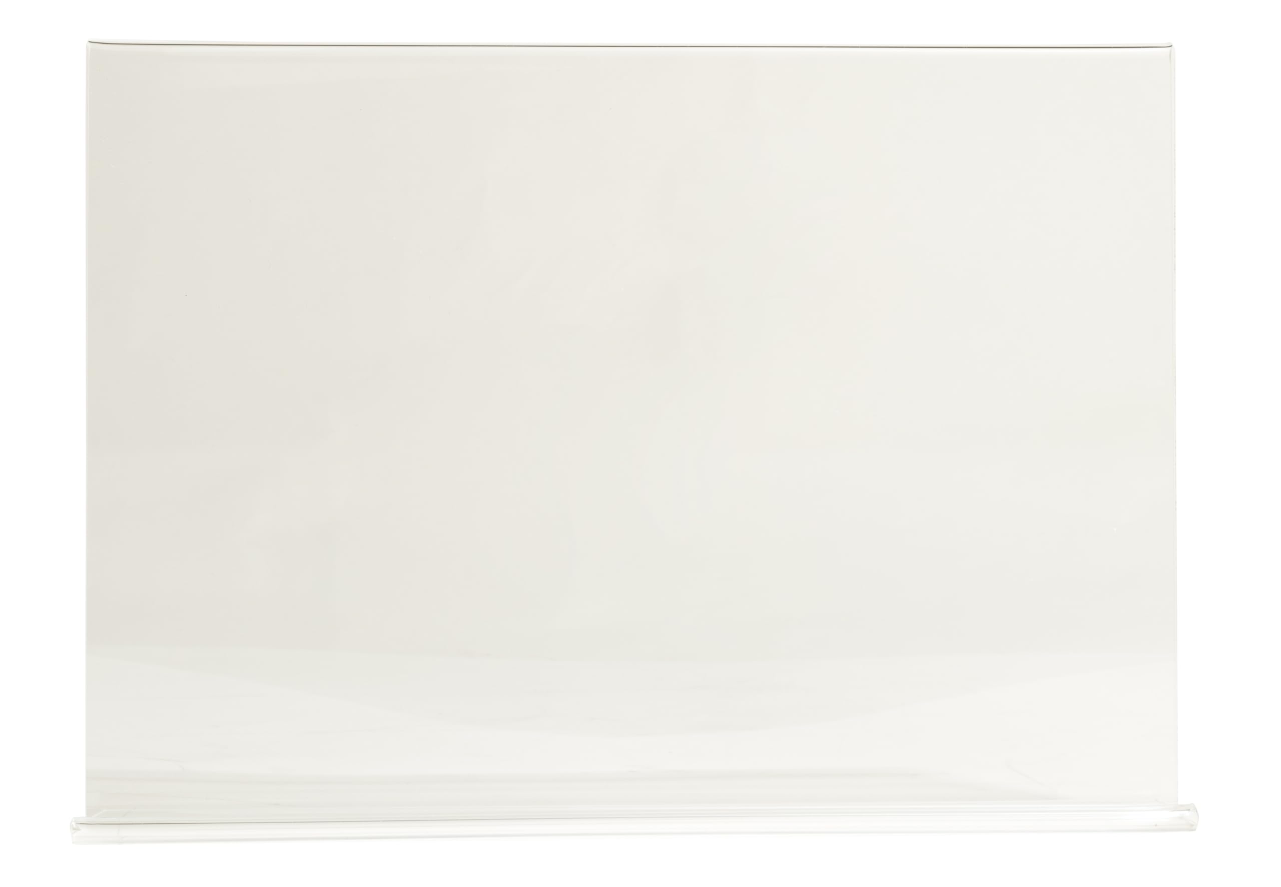 Exacompta - Ref 84159D - Box of 10 Horizontal Straight Display Holders A4 - Dimensions D 30 x W 5.5 x H 21.5 cm - PMMA (Acrylic) for Photos, advertisements, menus Restaurants, Hotels - Crystal