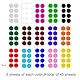 iLamvie 360 Stück Klebepunkte Bunt, 5cm Beschreibbar Punkte Aufkleber Markierungspunkte Selbstklebend für Klassenzimmer, Büro, Zuhause, Klassifizierung, Kunst, DIY (15 Farben)