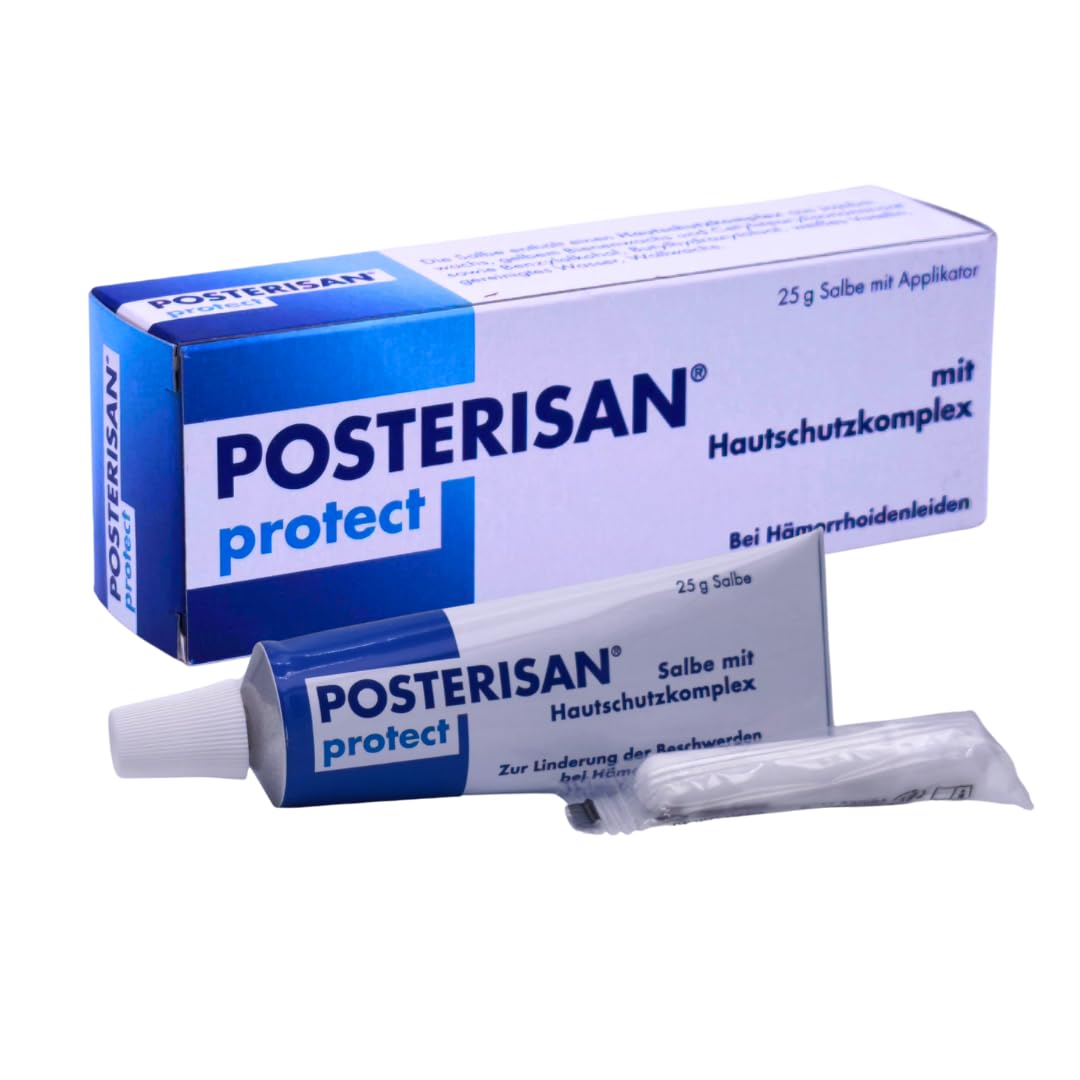 Posterisan protect Salbe mit Applikator 25 g I Rektalsalbe mit Hautschutzkomplex I zur Linderung von Hämorrhoiden-Beschwerden I Spar-Set plus Pharma Perle give-away (Posterisan protect 3x 25 g)
