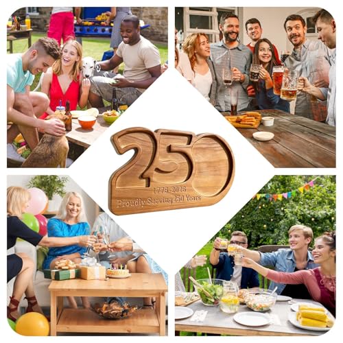 Plateaux de service en bois compartimenté pour buffet de fête - 5