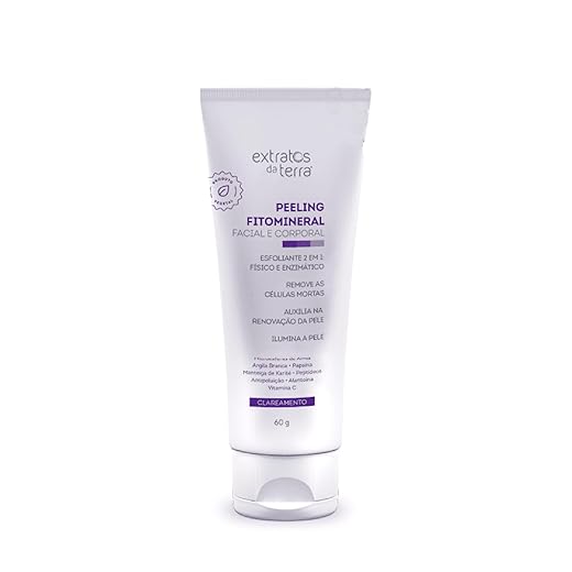 Peeling Fitomineral Físico e Enzimático – Esfoliação Facial e Corporal Dupla Ação com Vitamina C