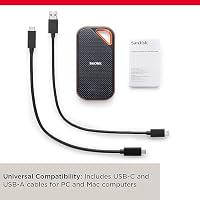 SanDisk Extreme PRO Portable SSD 4 TB (externe SSD, NVMe-SSD-Performance, 2,5 Zoll, 2.000 MB/s Lesen und Schreiben, AES-Verschlüsselung, IP65-Wasser- und -Staubschutz) grau – Ansicht 4