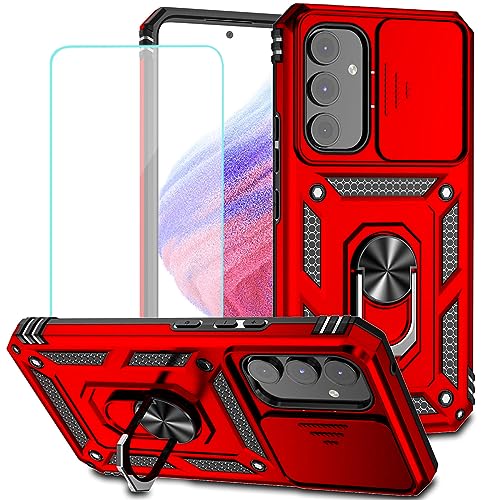 Coque Samsung A54 5G SM-A546U avec verre trempé et protège-caméra coulissant