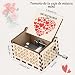 Imagen de Qzakce Cajas Musicales de Madera Manivela Caja de Música Can't Help Falling in Love Retro Music Box Mejor Regalo para Cumpleaños Navidad San Valentín para Pareja Esposa