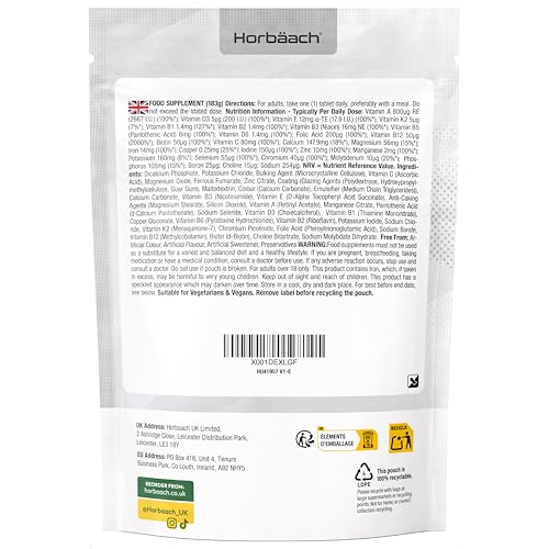 Multivitamins for Women 50+ | 4 Months Supply | 28 Essential Vitamins & Minerals Including Biotin, Iron, Folic Acid, B6, B12, Calcium, Zinc, Vitamin C & More! | 120 Vegan Tablets | by Horbaach - Image 5