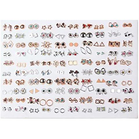 SOFEA Lot de 100 mini boucles d'oreilles Cover
