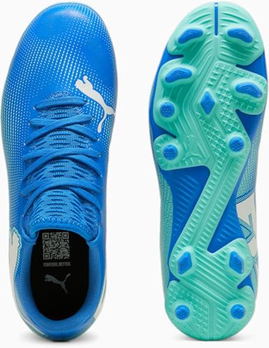 PUMA Terreno artificial firme Future Match para crianças, Hyperlink Blue-mint-puma branco, 13 Big Ki