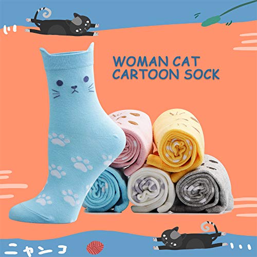 Image of Cute Animal Design Women's Socks Casual Cotton Crew Novelty Socks