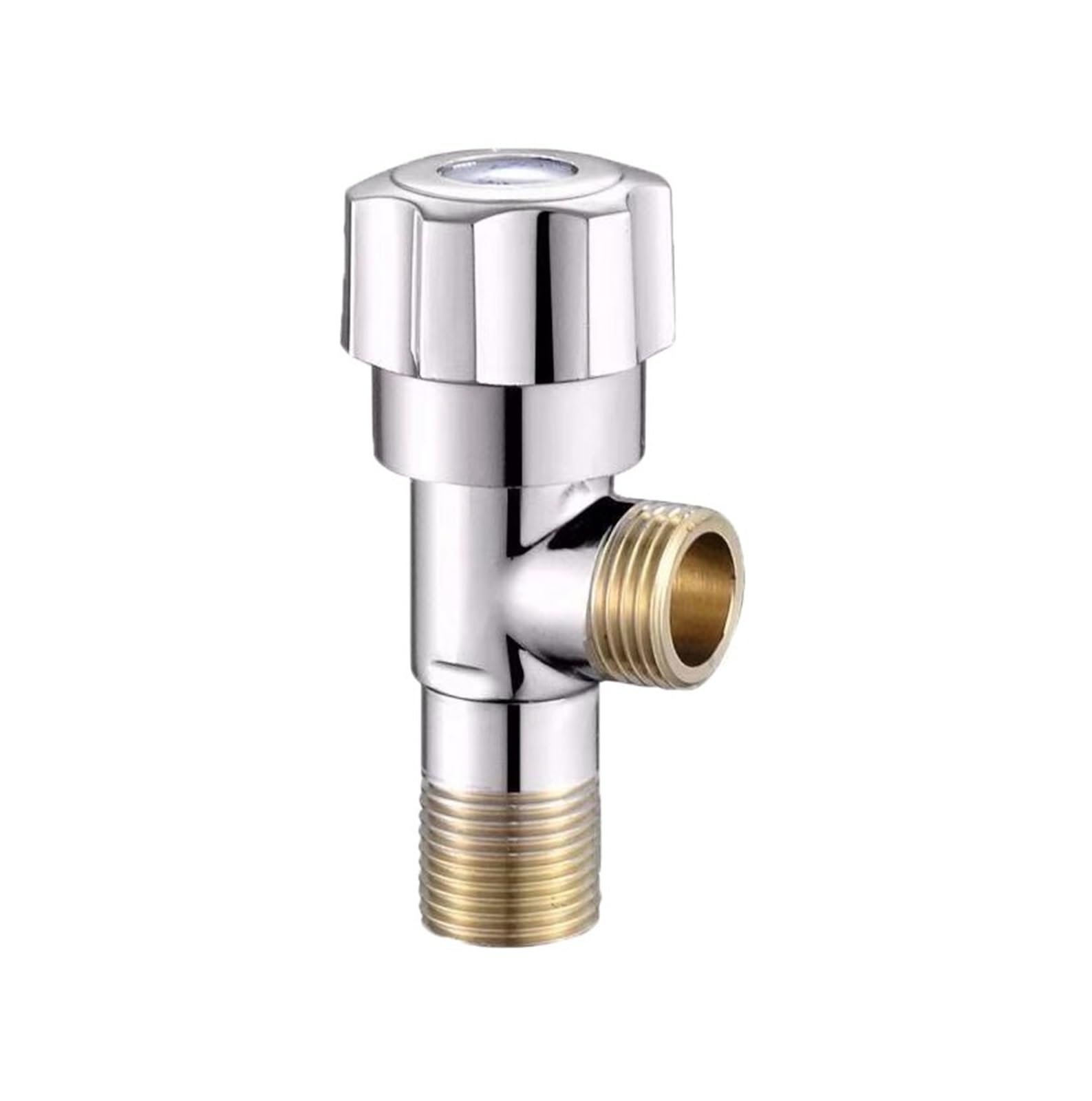 tap Angle Valve, Copper Angle Stop Valve Hot and Cold Water Faucet for Bathroom Kitchen Toilet Sink(C)(A)