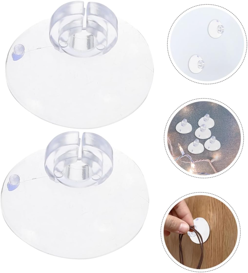 400Pcs Suction Cup Hooks for Indoor Decoration Easy to Use Light Clips for Christmas String Lights Heavy Duty Adhesive Sucker Design for Versatile Hanging