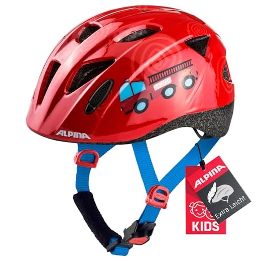 ALPINA Unisex - Kinder, XIMO FLASH Fahrradhelm, white flower gloss, 47-51 cm 7 ALPINA Unisex - Kinder, XIMO Fahrradhelm, firefighter gloss, 49-54 cm