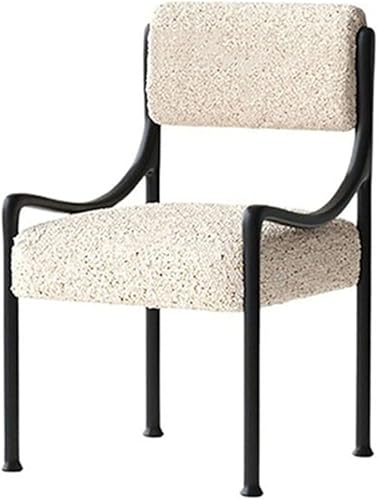 sillas de comedor Silla de comedor retro de madera con respaldo tapizado y asiento curvos reposabrazos cocina moderna