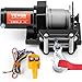 Produktbild VEVOR Elektrische Seilwinde, 2000 lbs/907 kg Seilzugkapazität, 12 V DC ATV/UTV-Winde mit 0,4 x 1188 cm 7-Strang-Stahlkabelrolle, IP55 wasserdicht zum Abschleppen von ATV im Gelände