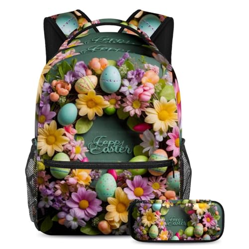 Sac d'école avec trousse verte pour ranger toutes ses affaires de classe