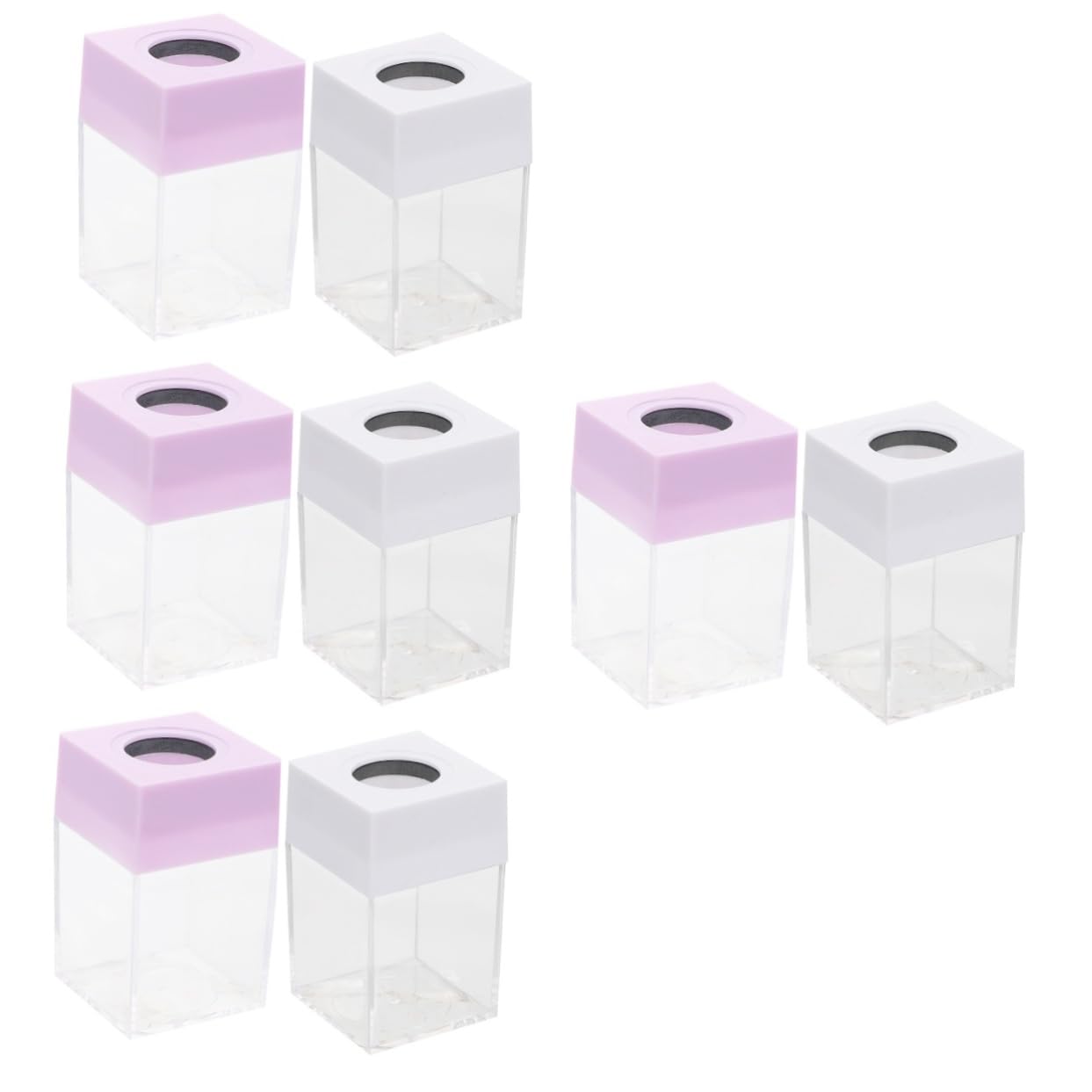 Boîtes carrées transparentes pour petits objets et vis de bureau