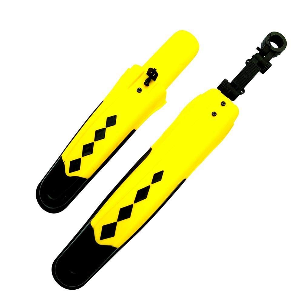 DYTWXG Fahrradschutzblech 2 Stück Fahrradschutzblech Mountainbike Kotflügel Set Schutzbleche Fahrradschutzblech Flügel für Vorder- und Hinterradschutzbleche (Color :Yellow)