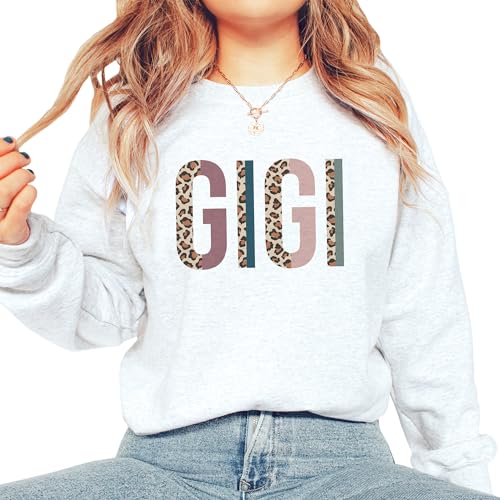 Gigi Sweatshirt - Gift For New Grandma - Gigi To Be - Pregnancy Announcement - Leopard/Cheetah Print - Unisex Crewneck Sweatshirt4