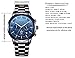 LIGE Relojes para Hombre Impermeable Deportivos Cuarzo Reloj Cronógrafo Acero Inoxidable Negro...
