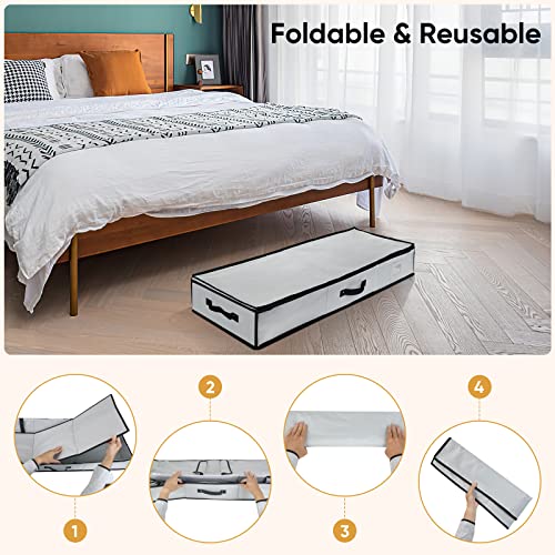 Baleine Christmas Wrapping Paper Storage Organizer With Flexible Partitions And Pockets, 40" Durable 600D Oxford Fabric Gift Wrap Storage Bag Fits Ribbon, Ornaments, Holiday Accessories (Gray) #TOP5