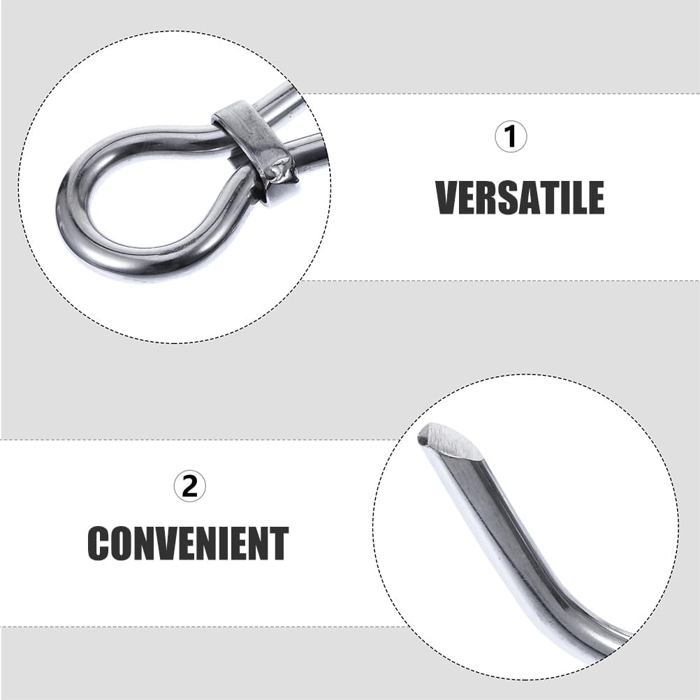 Stainless Steel Double Hook 5.11 Inch Portable Diving Hook Scuba Reef Anchor for Underwater Use and Boat Maintenance