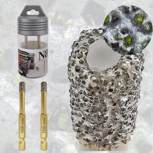 NBB Brazed Diamond Drill Bits with Hex Shank E6.3mm, Fast Connect, Dry or Wet Drilling on Porcelain, Ceramic, Tile, Granite - Image 3